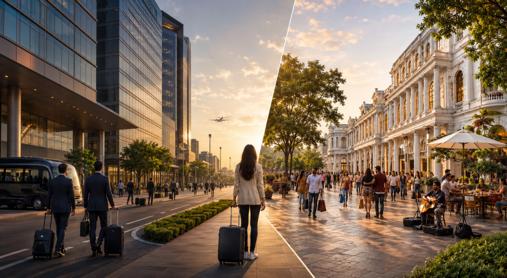 Aerocity and Connaught Place comparison