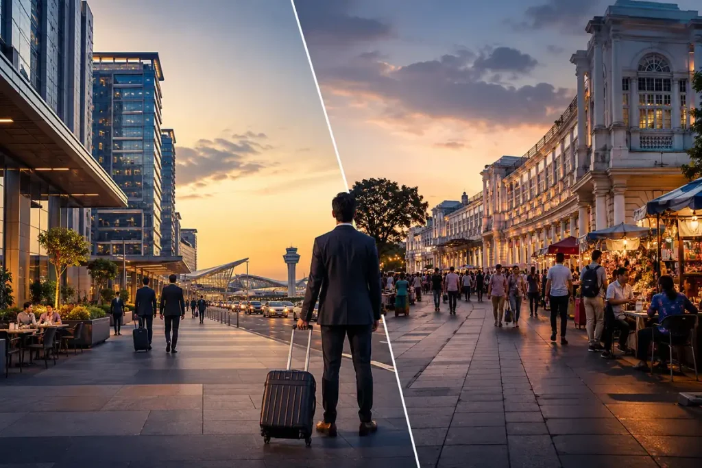 Aerocity vs Connaught Place comparison